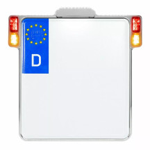 License Plate Holder 3-in-1 for EU Countries — 12 V, Rear mount