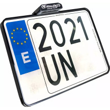 License Plate With Taillight — 12 V, black