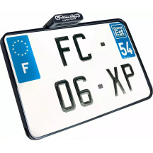 License Plate With Taillight — Black, 12V