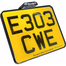 License Plate With Taillight — 12V, Black