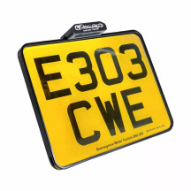 License Plate With Taillight — 12V, Black