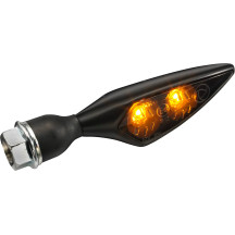 Intermitentes Micro Rhombus Oscuros — 23 mm, 12V, roscado M8 x 20