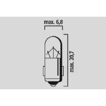 Filament Bulbs — 12V, BA7s, 10 Pack, White