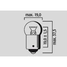 Replacement Bulb 12V/21W — 12V 21W, BA15s (1156), 10-pack, White