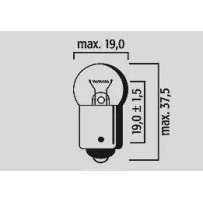 Replacement Bulb 12V/21W — 12V 21W, BA15s (1156), 10-pack, White