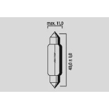 Festoons — 40 mm, SV8,5, 12 V, 10 W, 10-pack