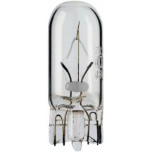 Filament Glass Wedge Bulbs — W2.1 x 9.5d (W5W, 168, T10), 12V 2W, 10 pack