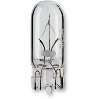 Filament Glass Wedge Bulbs — 12V, 5W, W2.1 x 9.5d (W5W, 168, T10), 10 Pack