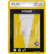 Filament Glass Wedge Bulbs — 12V, 2W, W2X4,6D, 10-pack
