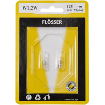 Filament Glass Wedge Bulbs — 12V, 2.3W, W2X4,6D, 10-pack