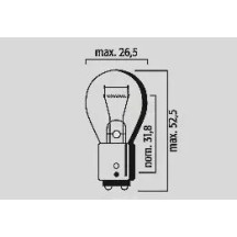 Replacement Bulb 12V/21W — 12V 21W, BA15s (1156), 10-pack