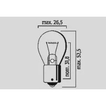 Filament Bulbs — 12 V, 21 W, BAU15s (7507), White