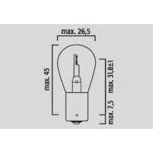 Filament Bulbs — 12 V, BA15s (1156), 10 Pack, White