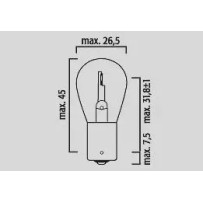 Filament Bulbs — 12 V, BA15s (1156), 10 Pack, White