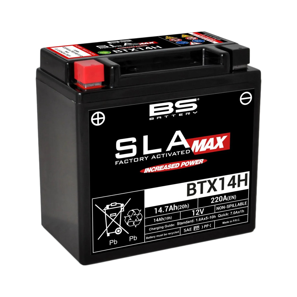 SLA MAX Factory-Activated AGM Maintenance-Free Battery — 12V, 14Ah, 220A CCA, 150×87×145 mm
