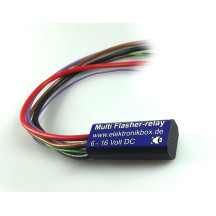 Relé intermitente múltiple — 7–18 V, 5 A, negro