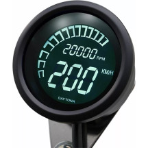 Speedometer — 0–99,999 km/mi, 12V, black