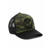 Gorra Camou 0/1 Trucker — Talla única, Negro/Camuflaje