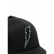 Flash Trucker Hat — One Size, Snapback, Black