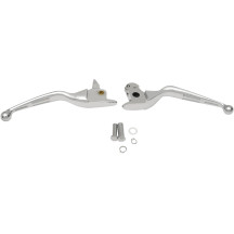 Slotted Wide Blade Lever Set — Brake, Clutch, Chrome