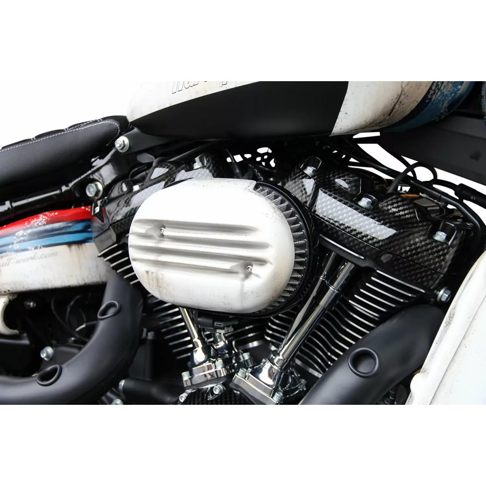 Air Filter Cover 'Racing' — Part HD-BRO040, Black
