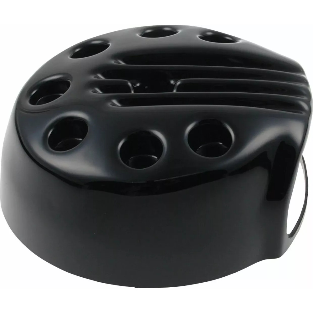 Air Filter Cover "Slotted" — Black, ABS Polymer