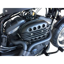 Air Filter Cover "Slotted" — Black