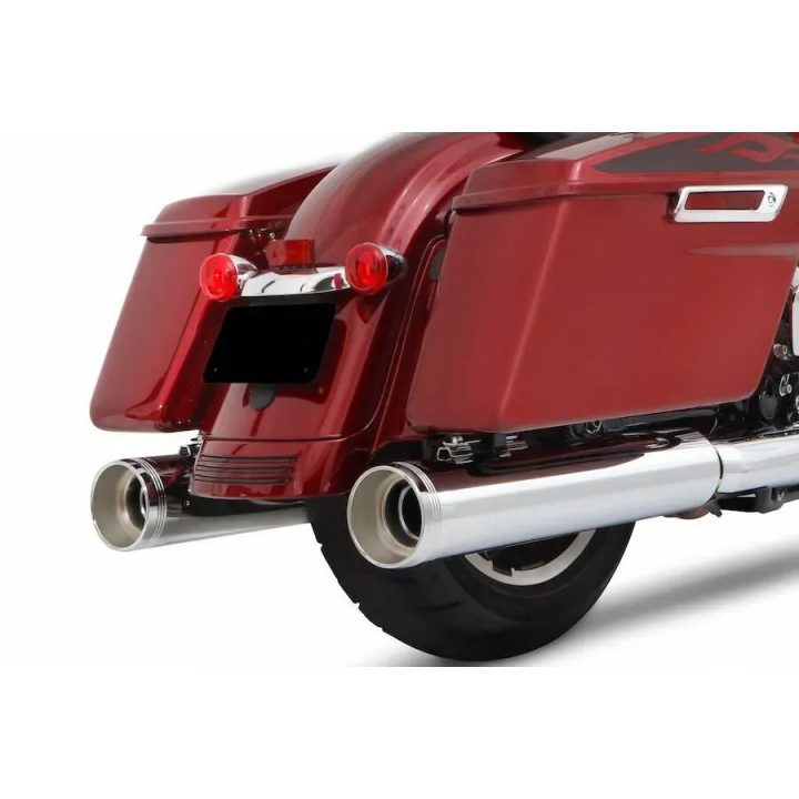 Silenciadores Slip-On Duales de 4,5" para Touring — diámetro exterior 4,5", certificado Euro 4, par