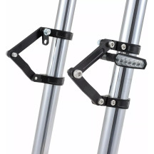 Headlight Bracket Set — 35 mm (1-3/8"), fork mount, black