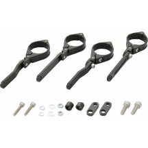 Juego de soportes para faro — Abrazadera 39 mm, montaje en horquilla, negro