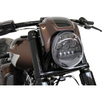 Headlight Kit — Night Rod Style, black, lowers 30 mm