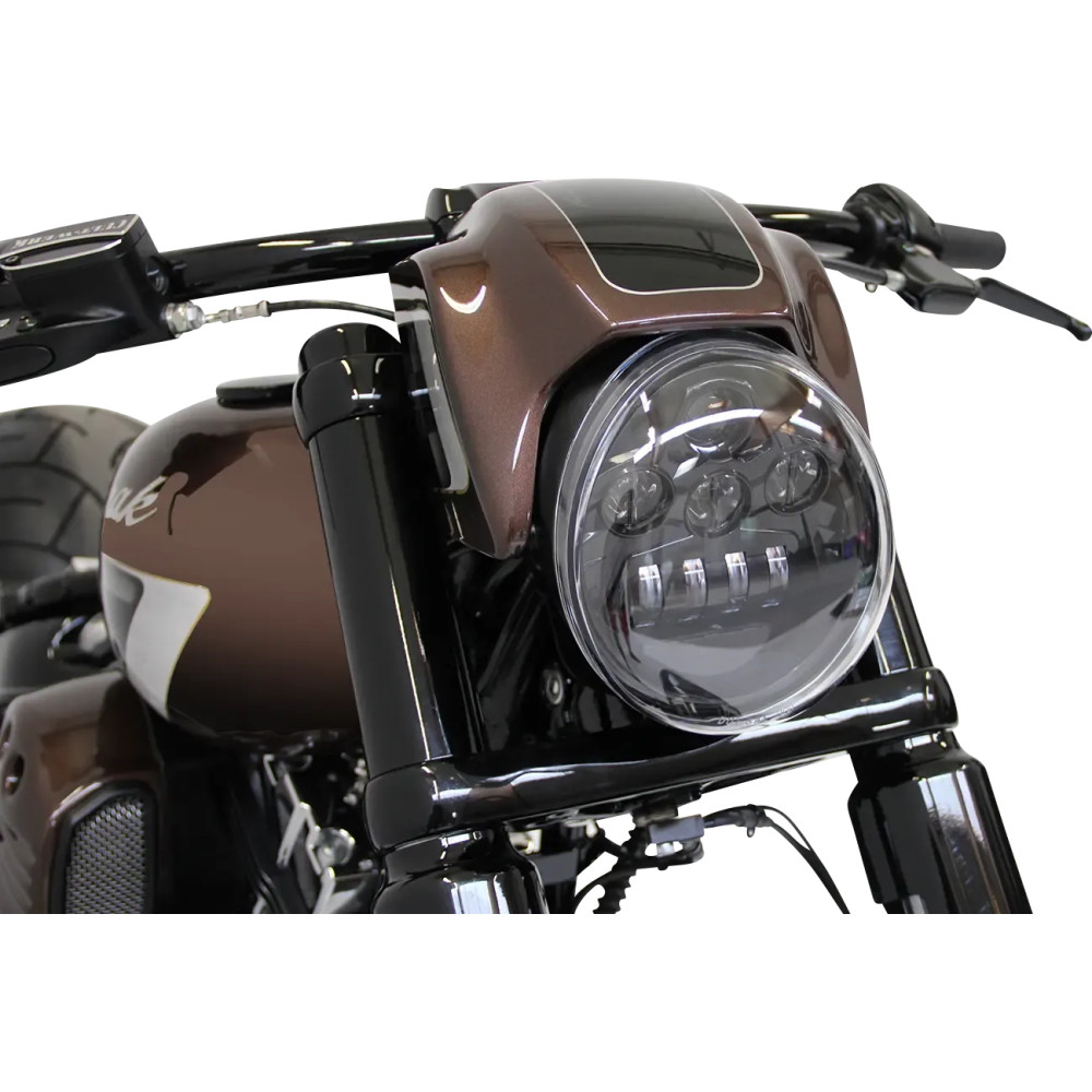 Headlight Kit — Night Rod Style, black, lowers 30 mm
