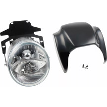 Headlight Kit — Night Rod Style, black, lowers 30 mm