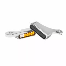 LED Turn Signal — For Harley-Davidson, chrome housing, amber lens
