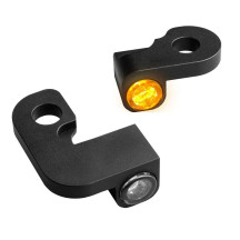 NANO Series Handlebar Turn Signals — 12V, pair, front left & right, black