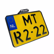 License Plate With Taillight — 12V, Black