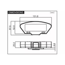 Multifunctional Meter — Universal multi-function speedometer, black