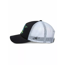 Ayess Trucker Hat — One Size, Snapback, Black