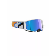 Supertech Corp Goggle — One Size, Blue, Orange, White, Mirrored Lens