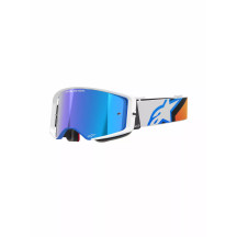 Supertech Corp Goggle — One Size, Blue, Orange, White, Mirrored Lens