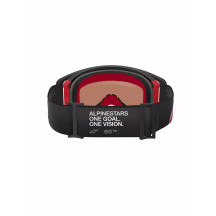Supertech Corp Goggle — One Size, Black/Red, Mirrored silver lens, Roll-Off compatible