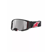 Supertech Corp Goggle — One Size, Black/Red, Mirrored silver lens, Roll-Off compatible