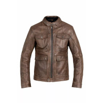 Drifter Leather Jacket — Chest 120 cm, Size XL, Brown