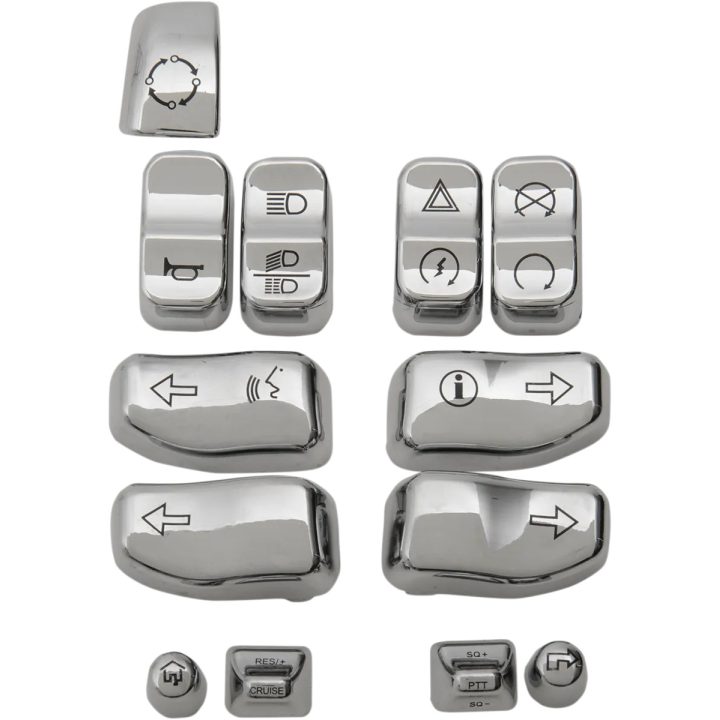 Kit de cubiertas de interruptores — Cromo, 12 botones