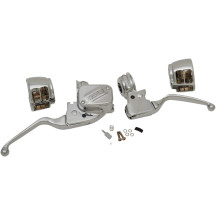 Handlebar Control Kit with Mechanical Clutch — 12.7 mm bore, 25.4 mm clamp, Chrome