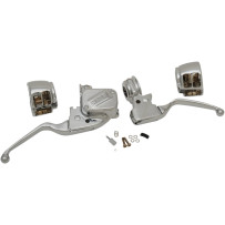 Handlebar Control Kit with Mechanical Clutch — 12.7 mm bore, 25.4 mm clamp, Chrome