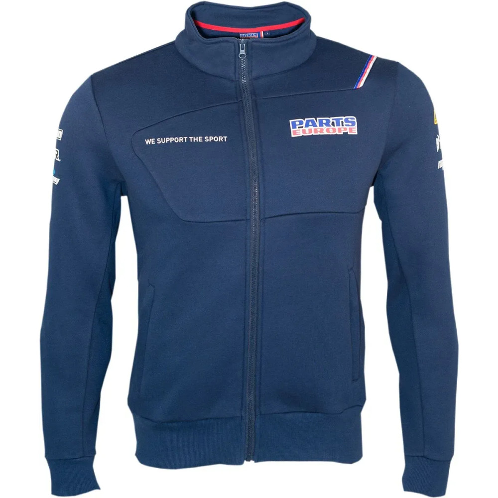 Parts Europe Zip Up Sweater — M, Dark blue