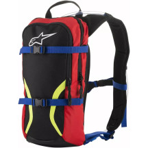 Mochila de hidratación Iguana — 1.5L, negro, rojo