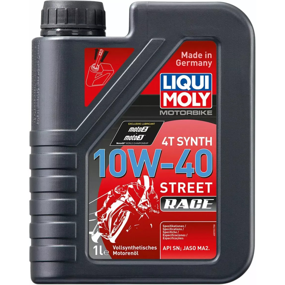 4T 10W-40 Street Engine Oil — 1 L (1.05 US qt), 10W-40, 4-stroke
