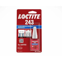 243 Medium Strength Threadlocker Adhesive — 5 ml, Blue